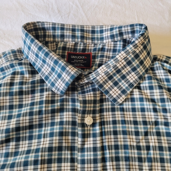 UNTUCKit Elrond Wrinkle Free Regular Fit Button-Up L/S Men's Size XXL Plaid - Picture 2 of 6